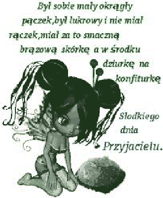 Dziewczynka motylek z życzeniami na tłusty czwartek